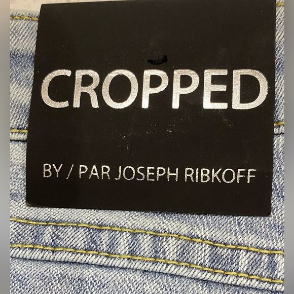 Joseph Ribkoff Pearl Embellished Cropped Jeans High Rise NWT Size (4) 27x28 - Picture 4 of 14